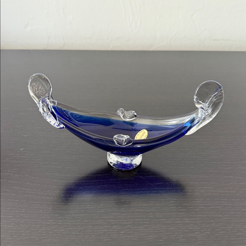 Murano Glass Elegant Blue Gondola